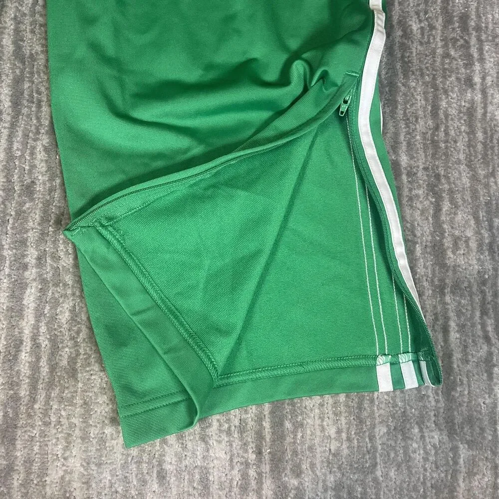 Adidas Firebird TP Track Pants Mens 2XL Green Originals 3 Stripe Zip Hem JD0184